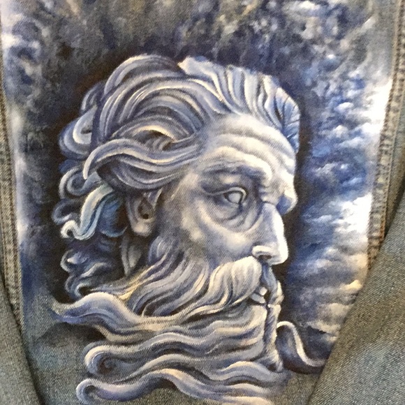 Painted denim jacket - Picture 2 of 2